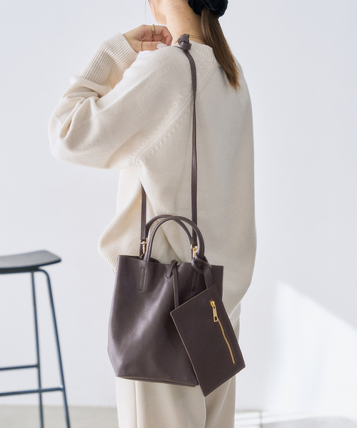 LE TALON（ルタロン）の「MILLELA FIRENZE/ミレッラ MINI TOTE（トートバッグ・レディース・ブラック/アイボリー/ブラウン・FREE）」の3枚目の写真