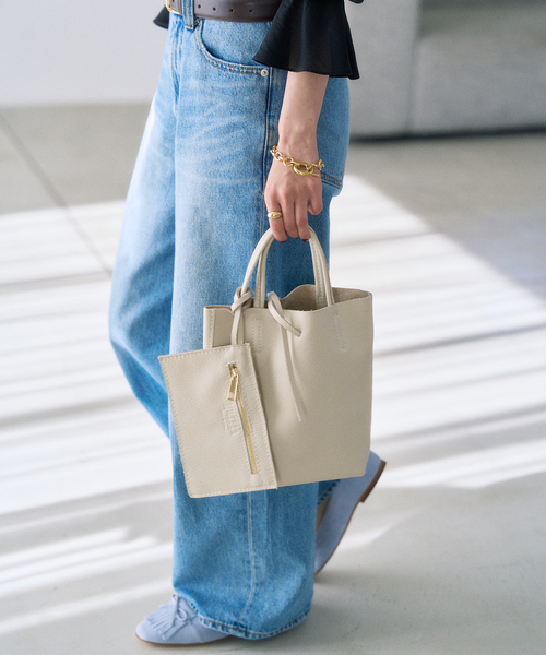 LE TALON（ルタロン）の「MILLELA FIRENZE/ミレッラ MINI TOTE（トートバッグ・レディース・ブラック/アイボリー/ブラウン・FREE）」の9枚目の写真