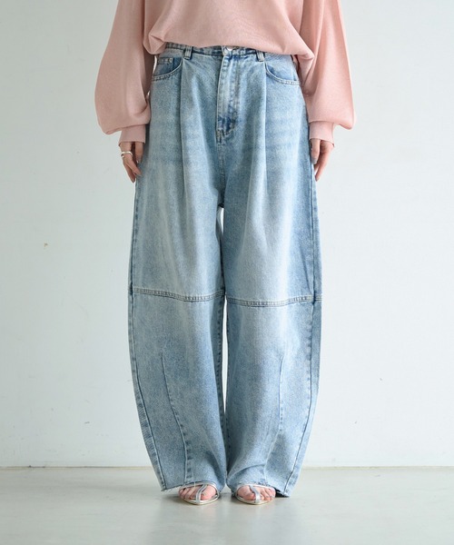 meilmada（メイルマダ）の「コクーンデニムパンツ（デニムパンツ・レディース・ブラック/ブルー・SMALL/MEDIUM）」の9枚目の写真