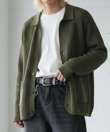 BENUSTA（ベヌスタ）の「A'GEM/9 × .kom 『BENUSTA/べヌスタ』カラーニットシャツカーディガン（カーディガン/ボレロ）」