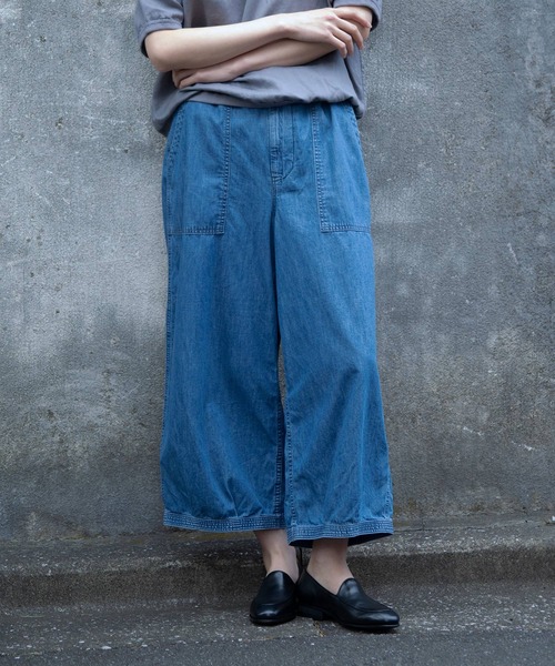 OMNIGOD womens / オムニゴッド] 6ozデニム パラシュートベーカー