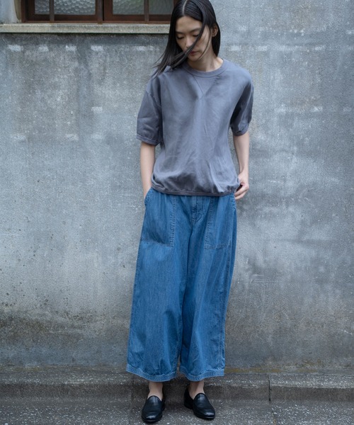 OMNIGOD（オムニゴッド）の「[OMNIGOD womens / オムニゴッド] 6ozデニム パラシュートベーカーパンツ（デニムパンツ・レディース・インディゴブルー・3/2）」の4枚目の写真