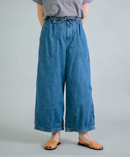 OMNIGOD（オムニゴッド）の「[OMNIGOD womens / オムニゴッド] 6ozデニム パラシュートベーカーパンツ（デニムパンツ・レディース・インディゴブルー・3/2）」の5枚目の写真