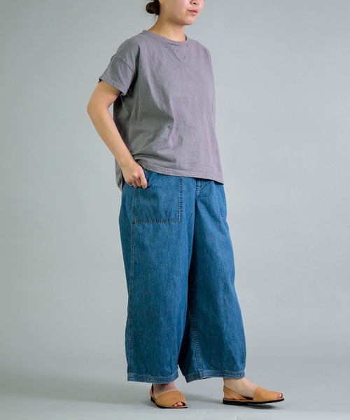 OMNIGOD（オムニゴッド）の「[OMNIGOD womens / オムニゴッド] 6ozデニム パラシュートベーカーパンツ（デニムパンツ・レディース・インディゴブルー・3/2）」の8枚目の写真