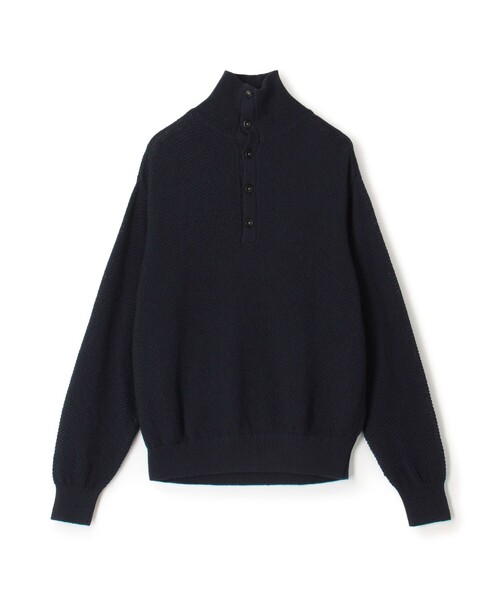 TOMORROWLAND (トゥモローランド)の「TOMORROWLAND tricot ギマコットンニット スタンドカラープルオーバー(ニット/セーター・メンズ・ライトグレー/グリーン/オレンジ/ネイビー・S/M)」の1枚目の写真