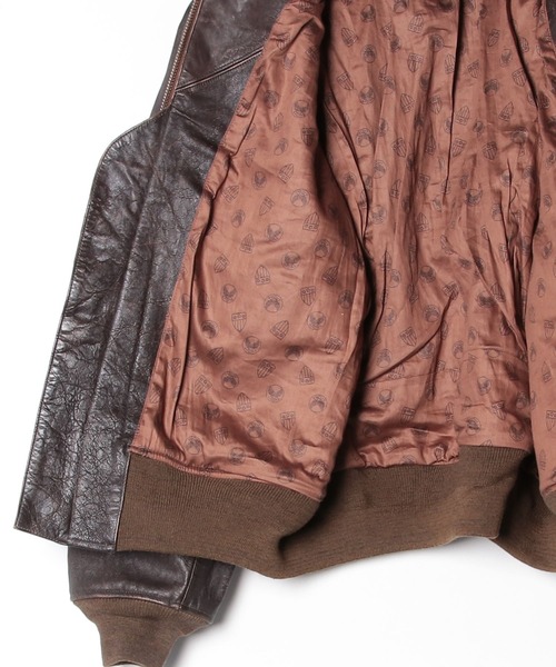 RRL(ダブル アール エル)の「シアリングカラー レザー フライト ジャケット(その他アウター・メンズ・ブラウン・XS/XL/S/M/L)」の3枚目の写真