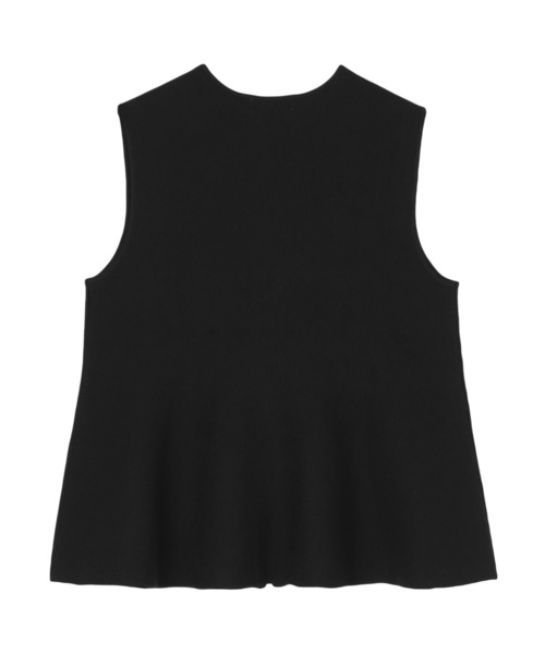 TOKYO SHIRTS（トウキョウシャツ）の「ミラノリブ ペプラムニットベスト（ベスト・レディース・ネイビー/ブラック・M/L）」の4枚目の写真