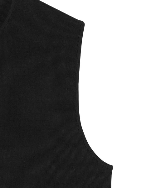 TOKYO SHIRTS（トウキョウシャツ）の「ミラノリブ ペプラムニットベスト（ベスト・レディース・ネイビー/ブラック・M/L）」の6枚目の写真