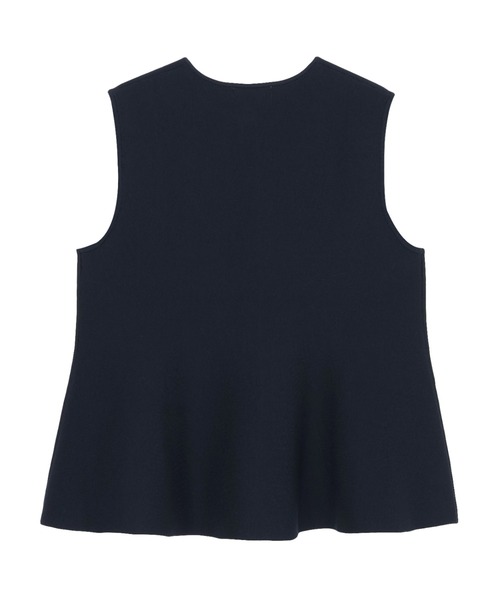 TOKYO SHIRTS（トウキョウシャツ）の「ミラノリブ ペプラムニットベスト（ベスト・レディース・ネイビー/ブラック・M/L）」の9枚目の写真