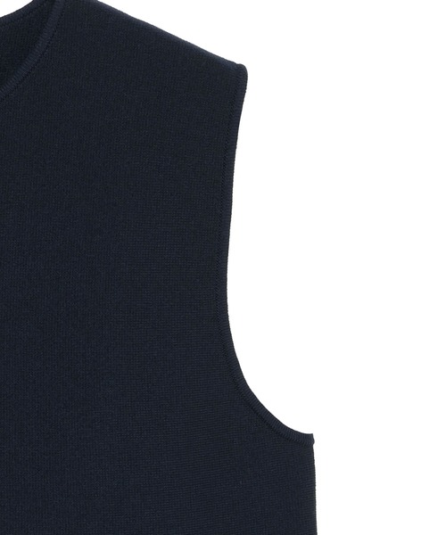 TOKYO SHIRTS（トウキョウシャツ）の「ミラノリブ ペプラムニットベスト（ベスト・レディース・ネイビー/ブラック・M/L）」の11枚目の写真