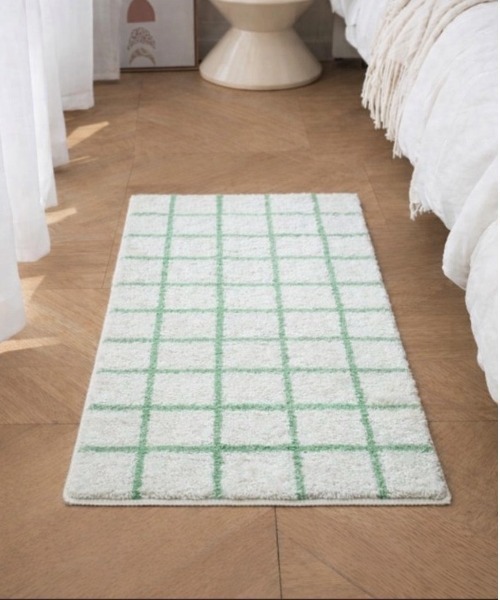 pyornim(ピョルニム)の「【26年春夏新作】手書き線 ミニラグマット バスマット 玄関マット 40×60cm(ラグ/マット・レディース・サックスブルー/ブルー/グリーン・F)」の5枚目の写真