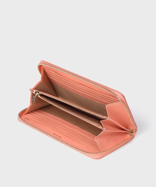 新品 ポールスミス ラウンドジップ 長財布 コーラル サイフ 財布 レディース Paul Smith（ポール・スミス） 未使用 ラウンドファスナー 長財布