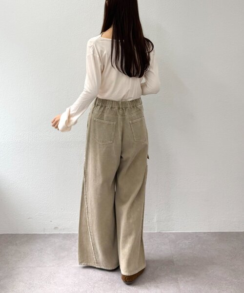 w closet(ダブルクローゼット)の「ワンショルカットソー(Tシャツ/カットソー・レディース・ブラック/アイボリー/ピンク/グレー・FREE)」の11枚目の写真