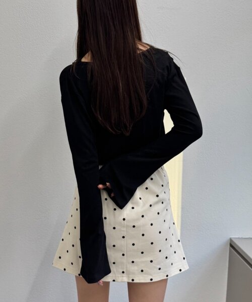 w closet(ダブルクローゼット)の「ワンショルカットソー(Tシャツ/カットソー・レディース・ブラック/アイボリー/ピンク/グレー・FREE)」の15枚目の写真