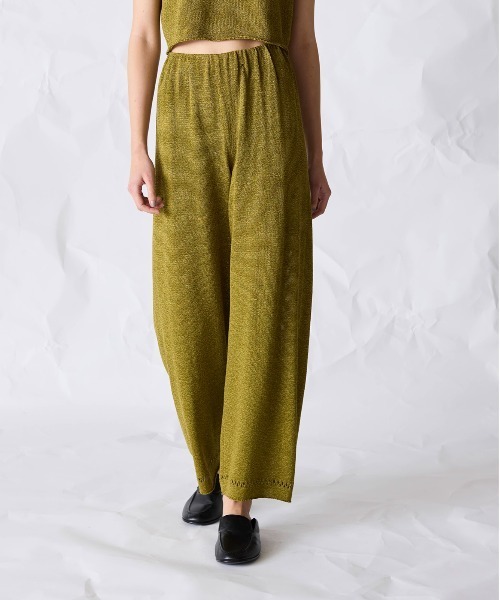 WALANCE(ワランス)の「paper knit pants(その他パンツ・レディース・オリーブ/ブラック/サンドベージュ・FREE)」の4枚目の写真