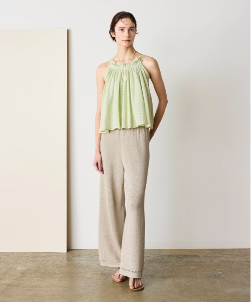 WALANCE(ワランス)の「paper knit pants(その他パンツ・レディース・オリーブ/ブラック/サンドベージュ・FREE)」の9枚目の写真