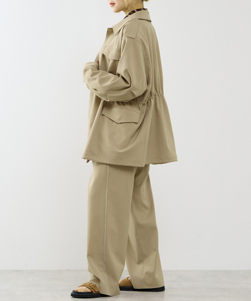 SOFFITTO(ソフィット)の「【A_/エース】≪防しわ・速乾≫サイドラインパンツ(その他パンツ・レディース・ホワイト/キャメル・S/M)」の11枚目の写真