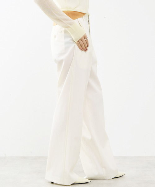 SOFFITTO(ソフィット)の「【A_/エース】≪防しわ・速乾≫サイドラインパンツ(その他パンツ・レディース・ホワイト/キャメル・S/M)」の22枚目の写真