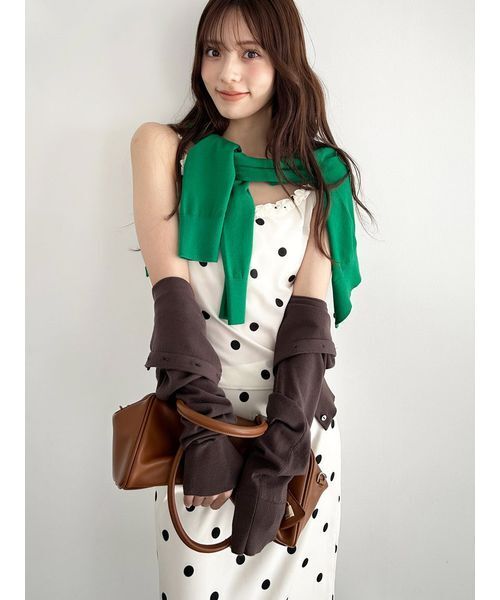 SNIDEL（スナイデル）の「フリルトリムキャミソール（キャミソール・レディース・ドット/ブラック・F）」の5枚目の写真