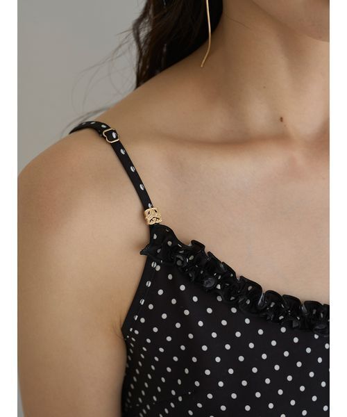 SNIDEL（スナイデル）の「フリルトリムキャミソール（キャミソール・レディース・ドット/ブラック・F）」の10枚目の写真