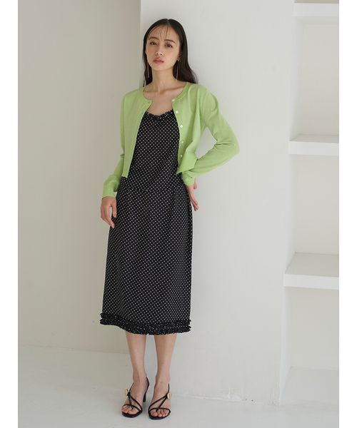 SNIDEL（スナイデル）の「フリルトリムキャミソール（キャミソール・レディース・ドット/ブラック・F）」の14枚目の写真