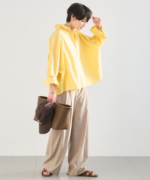 BARNYARDSTORM（バンヤードストーム）の「BARNYARDSTORM / CONFITタックパンツ / ハンドウォッシャブル＜セットアップ対応＞【『ネルソンさん』YouTubeご紹介アイテム】（その他パンツ・レディース・ベージュ/ブラック・M/S/L）」の14枚目の写真