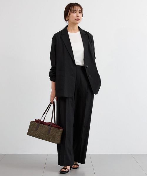 BARNYARDSTORM（バンヤードストーム）の「BARNYARDSTORM / CONFITタックパンツ / ハンドウォッシャブル＜セットアップ対応＞【『ネルソンさん』YouTubeご紹介アイテム】（その他パンツ・レディース・ベージュ/ブラック・M/S/L）」の7枚目の写真