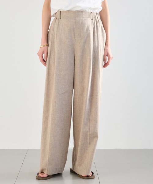 BARNYARDSTORM（バンヤードストーム）の「BARNYARDSTORM / CONFITタックパンツ / ハンドウォッシャブル＜セットアップ対応＞【『ネルソンさん』YouTubeご紹介アイテム】（その他パンツ・レディース・ベージュ/ブラック・M/S/L）」の8枚目の写真