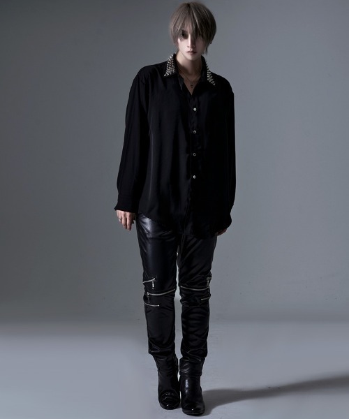 RUDOL(ルドル)の「『RUDOL/ルドル』スタッズカラーシャツ(シャツ/ブラウス・メンズ・ブラック/ホワイト・L/M)」の12枚目の写真