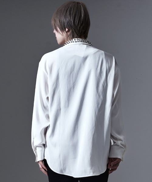 RUDOL(ルドル)の「『RUDOL/ルドル』スタッズカラーシャツ(シャツ/ブラウス・メンズ・ブラック/ホワイト・L/M)」の8枚目の写真