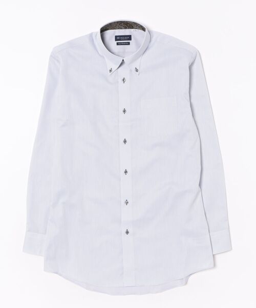 TOKYO SHIRTS(トウキョウシャツ)の「【超形態安定】 形態安定ノンアイロン ボタンダウン 長袖ビジネスワイシャツ(大きいサイズ・長いサイズ)(ビジネスシャツ・メンズ・グレー・首回り39cm-裄丈88cm/首回り41cm-裄丈90cm/首回り43cm-裄丈90cm/首回り45cm-裄丈82cm/首回り45cm-裄丈86cm/首回り45cm-裄丈90cm/首回り47cm-裄丈86cm/首回り47cm-裄丈90cm/首回り42cm-裄丈90cm)」の6枚目の写真
