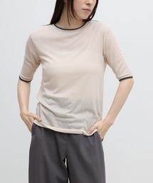select MOCA | バイカラーシアーレイヤードトップス(Tシャツ/カットソー)