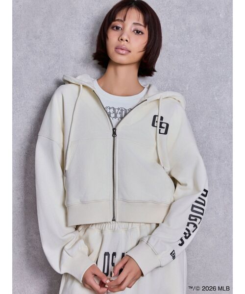 GYDA（ジェイダ）の「【MLB × New Era ×GYDA】bijouショートスウェットパーカー（パーカー・レディース・ブラック/オフホワイト/アイボリー・FREE）」の10枚目の写真