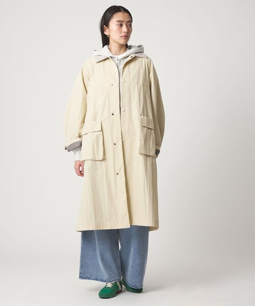 CITEN(シテン)の「<CITEN>スプリングコート(ステンカラーコート・レディース・オフホワイト/ライム・M/S)」の7枚目の写真