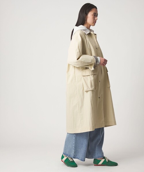 CITEN(シテン)の「<CITEN>スプリングコート(ステンカラーコート・レディース・オフホワイト/ライム・M/S)」の8枚目の写真