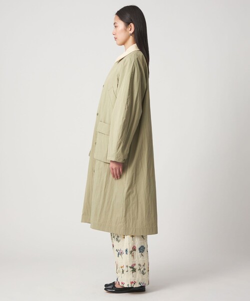 CITEN(シテン)の「<CITEN>スプリングコート(ステンカラーコート・レディース・オフホワイト/ライム・M/S)」の10枚目の写真