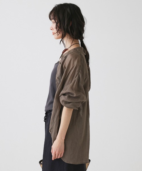 BABYLONE(バビロン)の「ラミーシアーカシュクールシャツ(シャツ/ブラウス・レディース・ホワイト/ピンク/ライム/ベージュ/カーキ・フリー)」の14枚目の写真