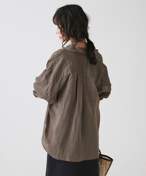 BABYLONE(バビロン)の「ラミーシアーカシュクールシャツ(シャツ/ブラウス・レディース・ホワイト/ピンク/ライム/ベージュ/カーキ・フリー)」の15枚目の写真