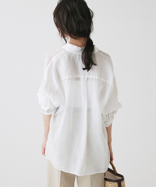 BABYLONE(バビロン)の「ラミーシアーカシュクールシャツ(シャツ/ブラウス・レディース・ホワイト/ピンク/ライム/ベージュ/カーキ・フリー)」の22枚目の写真