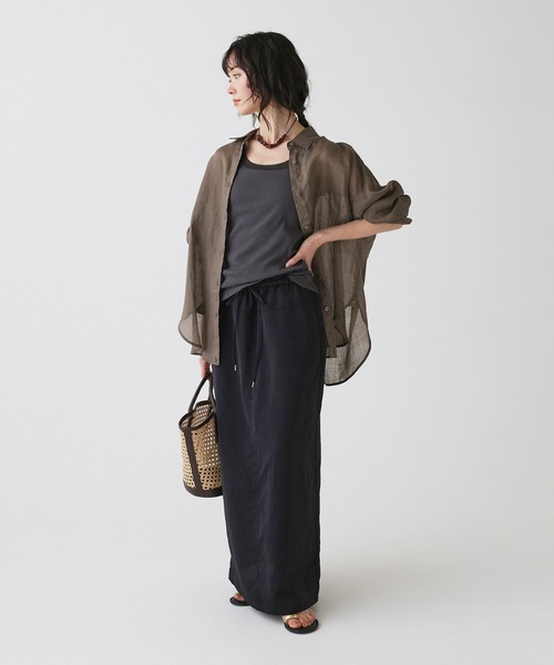 BABYLONE(バビロン)の「ラミーシアーカシュクールシャツ(シャツ/ブラウス・レディース・ホワイト/ピンク/ライム/ベージュ/カーキ・フリー)」の16枚目の写真