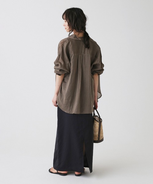 BABYLONE(バビロン)の「ラミーシアーカシュクールシャツ(シャツ/ブラウス・レディース・ホワイト/ピンク/ライム/ベージュ/カーキ・フリー)」の18枚目の写真