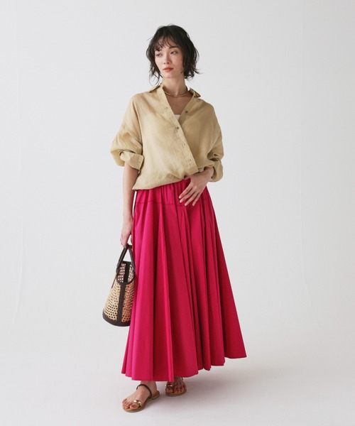 BABYLONE(バビロン)の「ラミーシアーカシュクールシャツ(シャツ/ブラウス・レディース・ホワイト/ピンク/ライム/ベージュ/カーキ・フリー)」の8枚目の写真