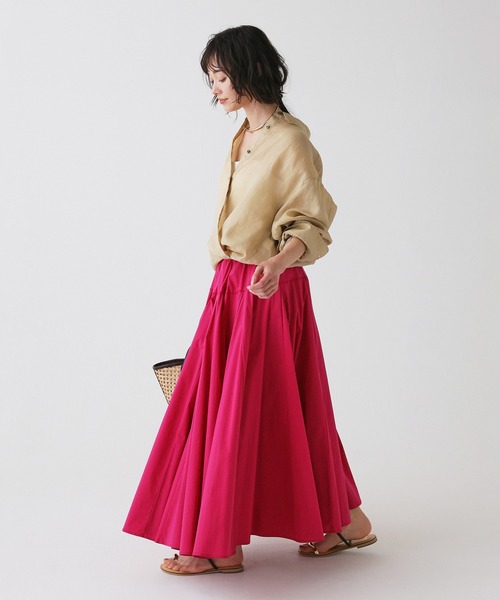 BABYLONE(バビロン)の「ラミーシアーカシュクールシャツ(シャツ/ブラウス・レディース・ホワイト/ピンク/ライム/ベージュ/カーキ・フリー)」の9枚目の写真