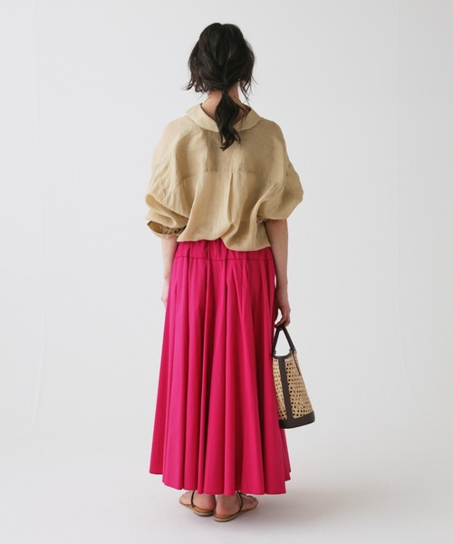 BABYLONE(バビロン)の「ラミーシアーカシュクールシャツ(シャツ/ブラウス・レディース・ホワイト/ピンク/ライム/ベージュ/カーキ・フリー)」の10枚目の写真