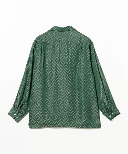 BEAMS PLUS(ビームスプラス)の「Open Collar Cupro Dot Zigzag Pattern(シャツ/ブラウス・メンズ・ネイビー/グリーン・SMALL/LARGE/MEDIUM/X-LARGE)」の10枚目の写真