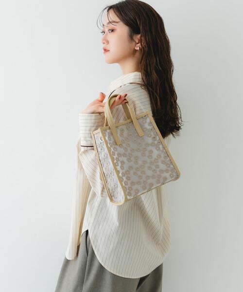 RODE SKO（ロデスコ）の「フラワーシアー2WAYハンドバッグ（ハンドバッグ・レディース・ベージュ/ブラック・ONE）」の6枚目の写真