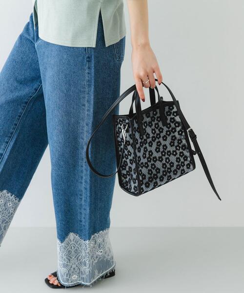 RODE SKO（ロデスコ）の「フラワーシアー2WAYハンドバッグ（ハンドバッグ・レディース・ベージュ/ブラック・ONE）」の17枚目の写真