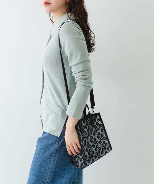 RODE SKO（ロデスコ）の「フラワーシアー2WAYハンドバッグ（ハンドバッグ・レディース・ベージュ/ブラック・ONE）」の20枚目の写真