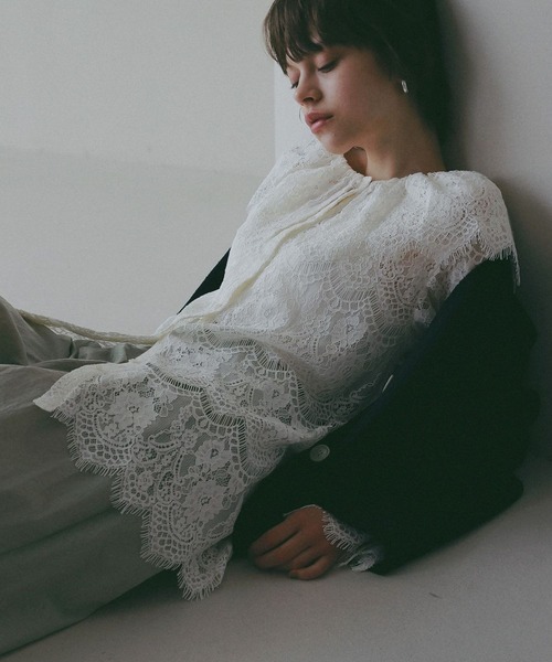 BAYFLOW（ベイフロー）の「【EF(エフ)】スカラップレースブラウス（WOMEN）（シャツ/ブラウス・レディース・オフホワイト・FREE）」の20枚目の写真