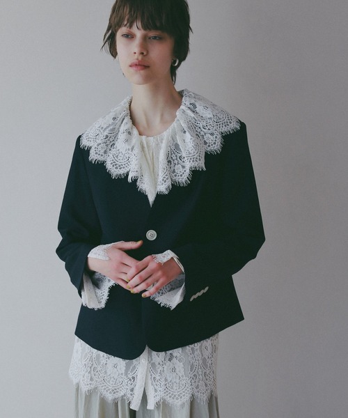 BAYFLOW（ベイフロー）の「【EF(エフ)】スカラップレースブラウス（WOMEN）（シャツ/ブラウス・レディース・オフホワイト・FREE）」の22枚目の写真